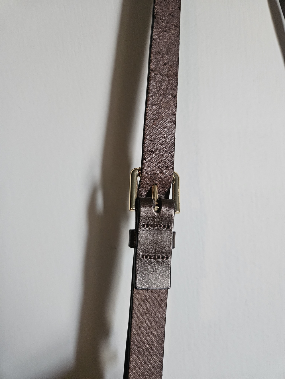 Lauren Ralph Lauren Orange Leather Saddle Bag with Gold Hardware - Picture 6 of 6